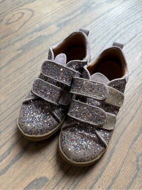 Angulus kids lilac glitter sneakers